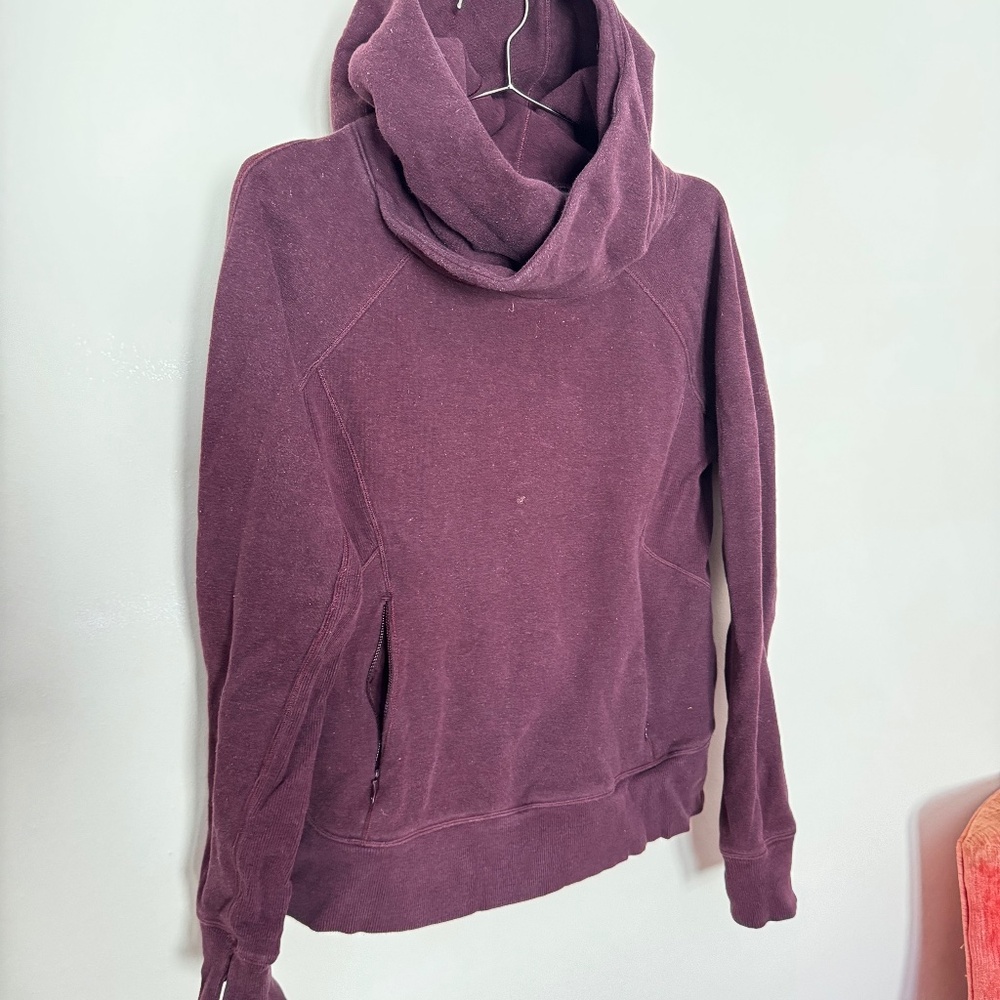 Lululemon Maroon Cowl Neck Hoodie